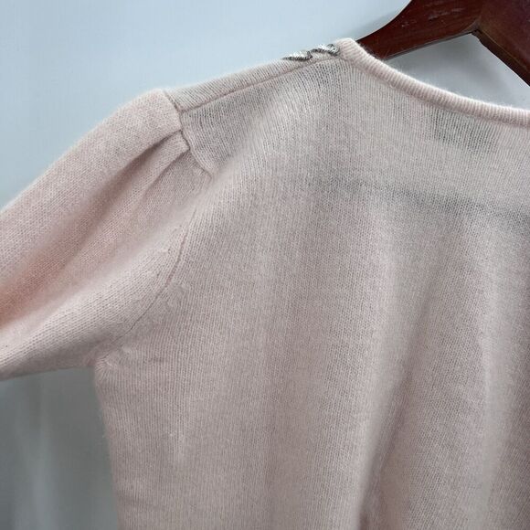 Vintage Ruth Chagnon Pink Lambswool Angora V-Neck Sweater - Picture 4 of 9